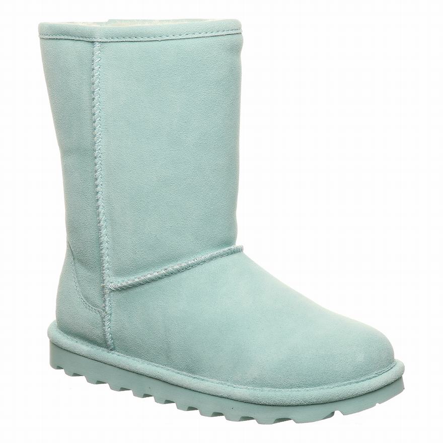 Bearpaw Elle Short Short Boots UK - Women's Boots Blue ||CKITQE-923||